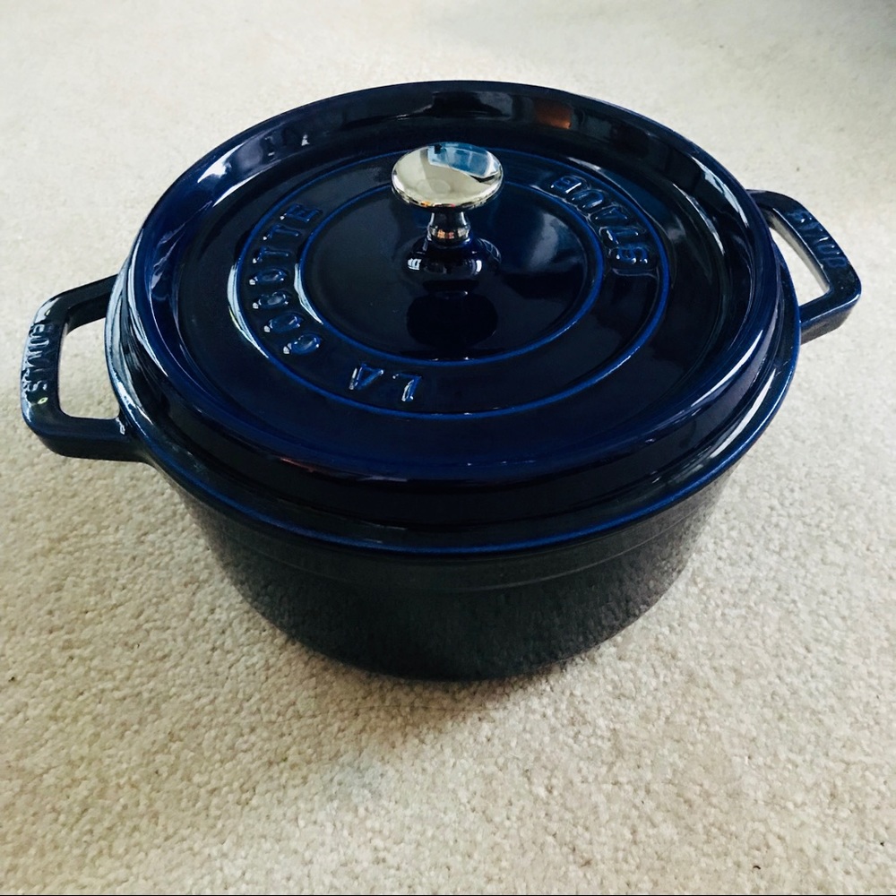 Staub 4qt 24cm cast iron blue